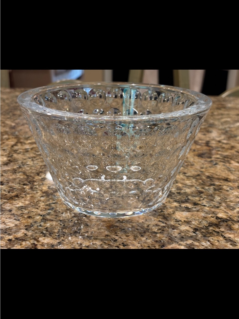 Orrefors Bubble-Textured Crystal Decorative Bowl